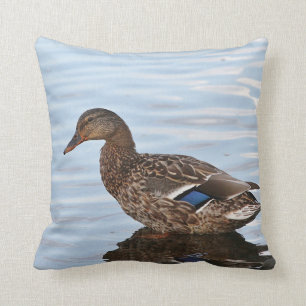 Mallard duck throw pillow