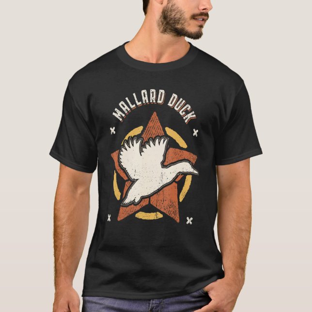 Mallard Duck Vintage Retro Classic Animal T-Shirt (Front)