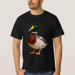 mallard duck Vintage Smoking Meme ,Cigarette ,Stu T-Shirt