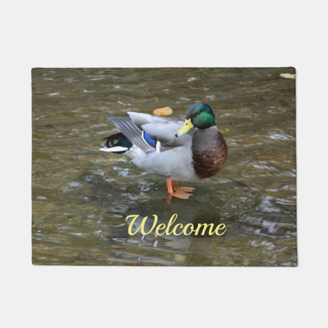 Mallard Duck Welcome Mat (Front)