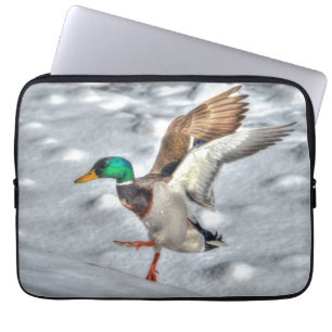Mallard Duck Wildlife Photo for Bird-lovers Laptop Sleeve