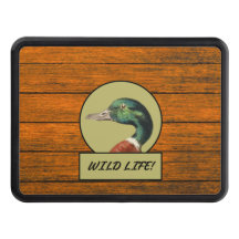 Mallard Duck Wood Grain Truck Hitch Cover