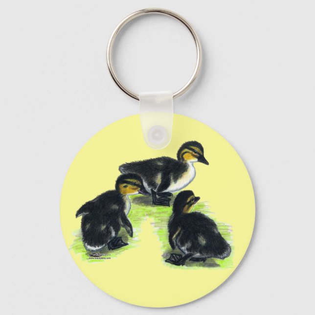 Mallard Ducklings Keychain (Front)