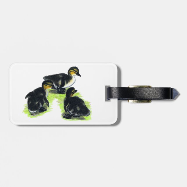 Mallard Ducklings Luggage Tag (Back Horizontal)