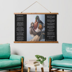 Mallard ducks in water DESIDERATA Hanging Tapestry