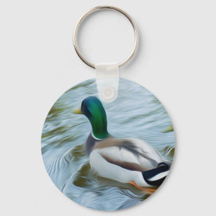 Mallard Ducks Keychain
