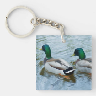 Mallard Ducks Keychain