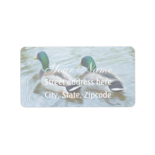 Mallard Ducks Label