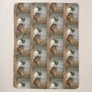 Mallard Ducks Waterfowl Sherpa Blanket