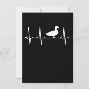 Mallard Heartbeat Gift For Men Women Duck Bird Invitation