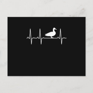Mallard Heartbeat Gift For Men Women Duck Bird Postcard