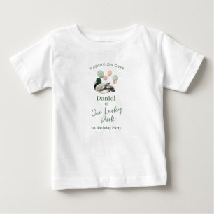 Mallard Lucky Duck 1st Birthday Baby T-Shirt