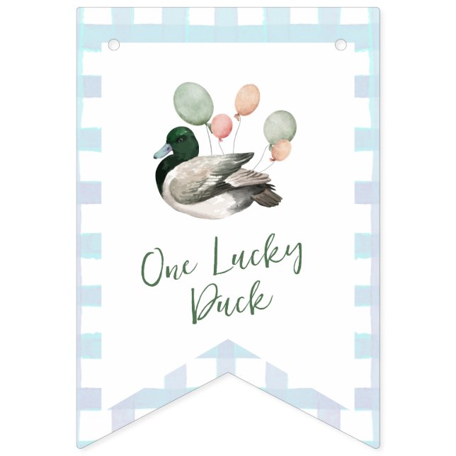Mallard Lucky Duck Birthday Bunting Flags (First Flag)