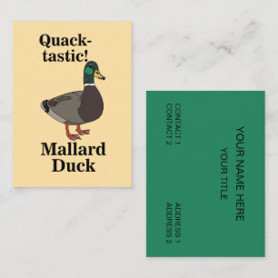 Mallard Quack-Tastic Duck Business Card