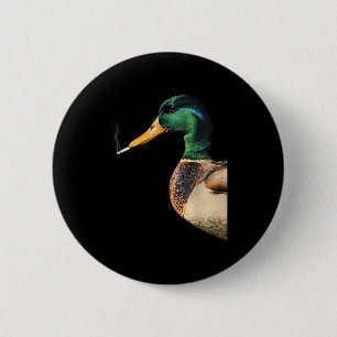 Mallard smoking cigarette meme funny mallard duck 2 inch round button
