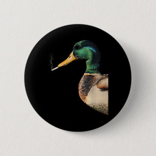 Mallard Smoking Cigarette Meme Funny Mallard Duck 2 Inch Round Button