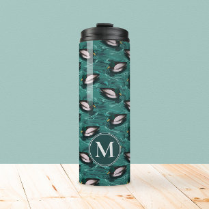 Mallards Swimming in the Water Pattern Thermal Tumbler