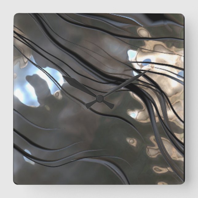 Malleable Metal Pattern Wall Clock (Front)