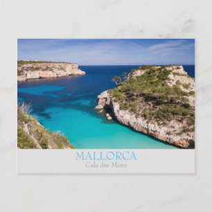 Mallorca - Cala des Moro with text postcard