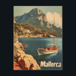Mallorca Coastal Bliss Vintage Postcard<br><div class="desc">"Transport yourself to the sun-drenched shores of Mallorca with our Vintage Coastal Bliss Postcard. A picturesque scene unfolds, capturing the idyllic charm of the island's coastline adorned with bobbing boats. Immerse yourself in the tranquillity of this vintage moment, where people bask in the warmth, creating memories against the backdrop of...</div>