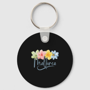 Mallorca Flowers Spain Learic Islands Floral Vacat Keychain