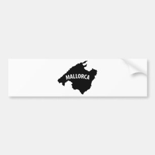 mallorca spain contour icon bumper sticker
