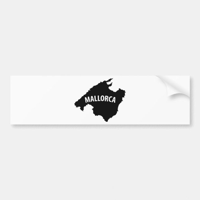 mallorca spain contour icon bumper sticker (Front)