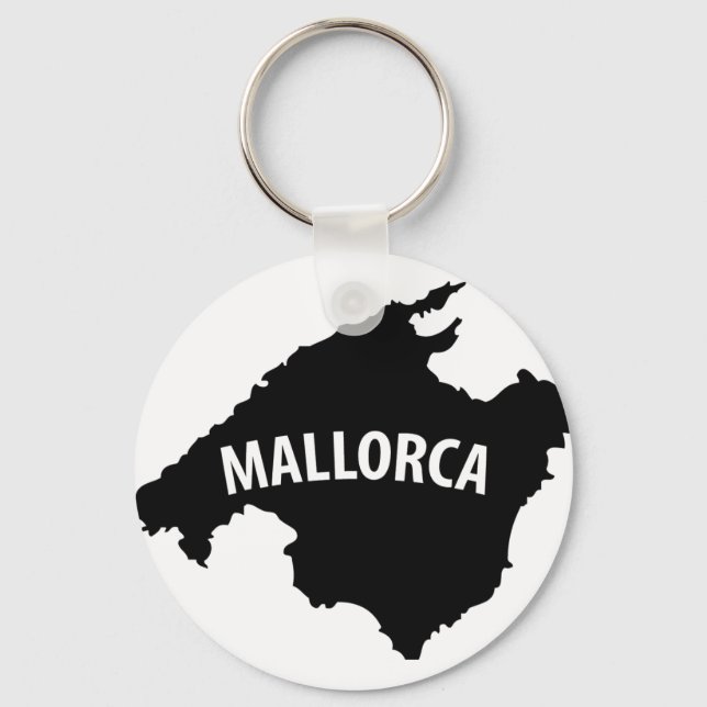 mallorca spain contour icon keychain (Front)