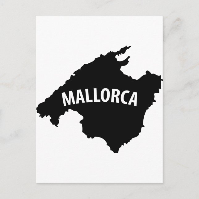 mallorca spain contour icon postcard (Front)
