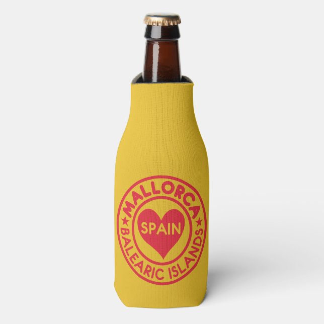 MALLORCA Spain custom drink coolers (Bottle Front)