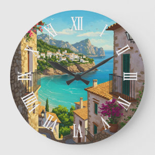 Mallorca Spain Travel Large Clock