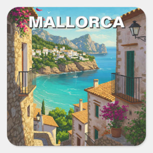 Mallorca Spain Travel Square Sticker