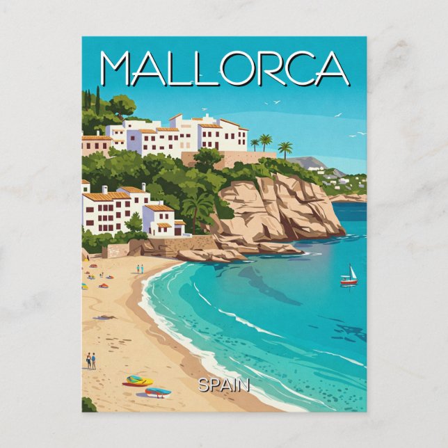 Mallorca Spain Travel Vintage Postcard (Front)