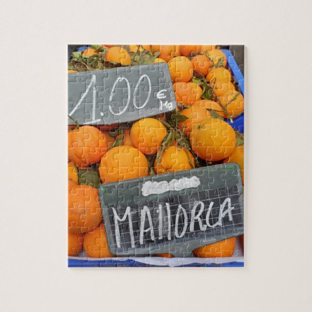 Mallorca Spanish Oranges on Fruit Market Stall Jigsaw Puzzle (Vertical)