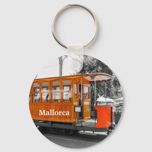 Mallorca Tram of Port de Soller Souvenir Keychain (Front)