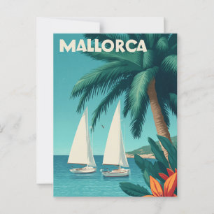 Mallorca vintage postcard