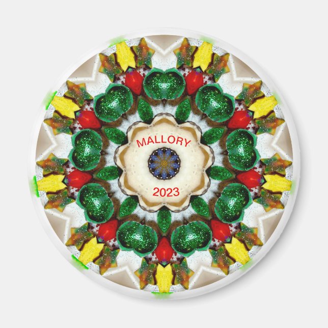 MALLORY ~ Personalised Christmas Lights ~ 2023 Magnet (Front)