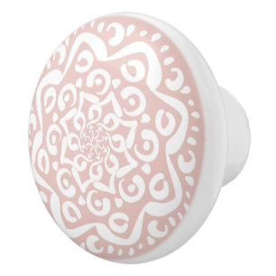 Mallow Mandala Ceramic Knob