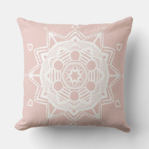 Mallow Mandala Outdoor Pillow