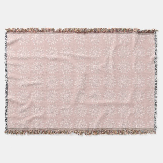 Mallow Mandala Throw Blanket (Front)