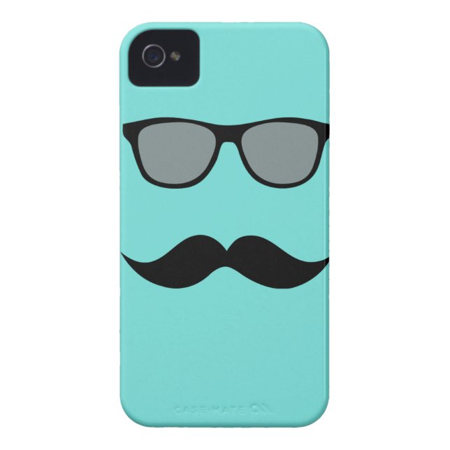 Mally Mac Sunglasses & Moustache iPhone Case (Back)