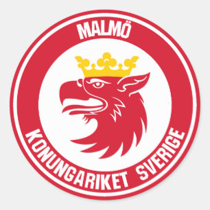 Malmö Round Emblem Classic Round Sticker