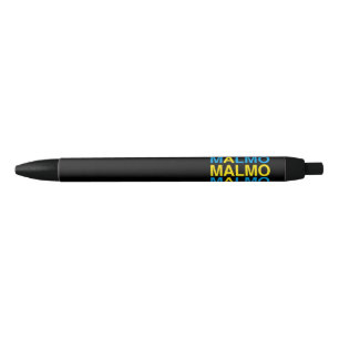 MALMO Swedish Flag Black Ink Pen