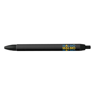 MALMO Swedish Flag Black Ink Pen