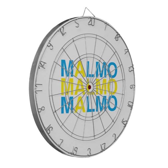 MALMO Swedish Flag Dartboard (Front Left)