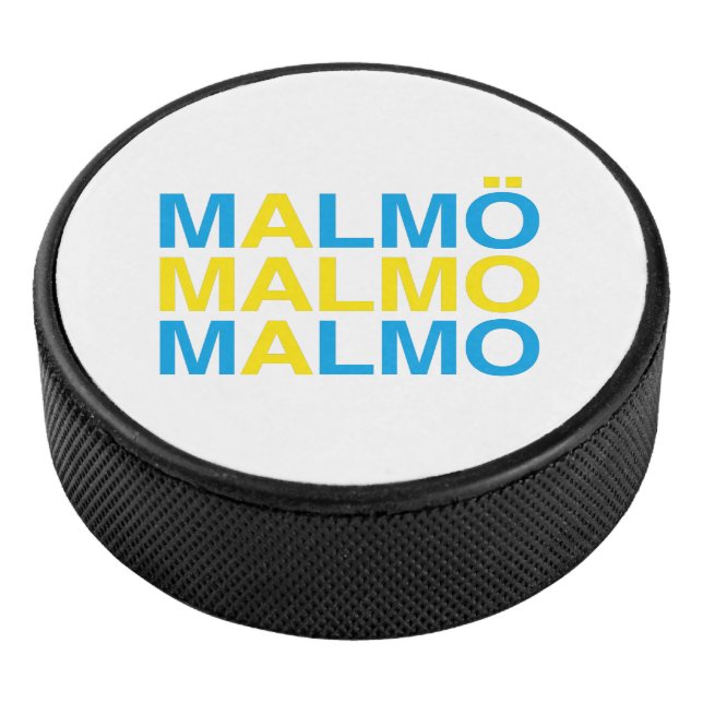 MALMO Swedish Flag Hockey Puck (3/4)