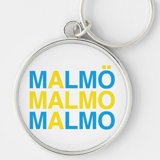 MALMO Swedish Flag Keychain (Front)