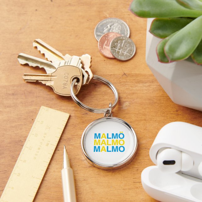 MALMO Swedish Flag Keychain (Desk)