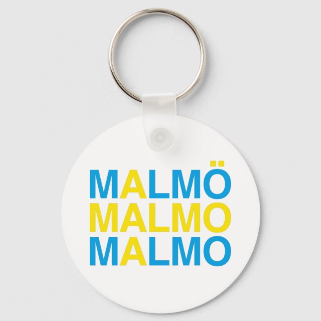MALMO Swedish Flag Keychain (Front)