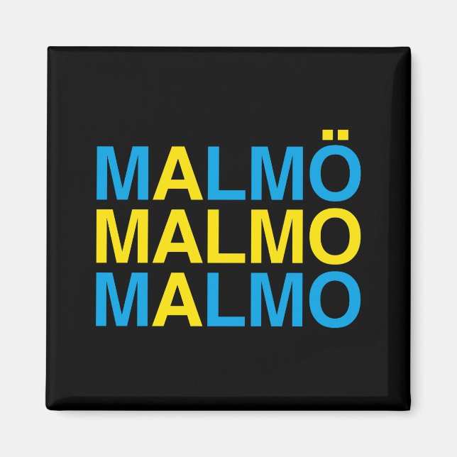 MALMO Swedish Flag Magnet (Front)
